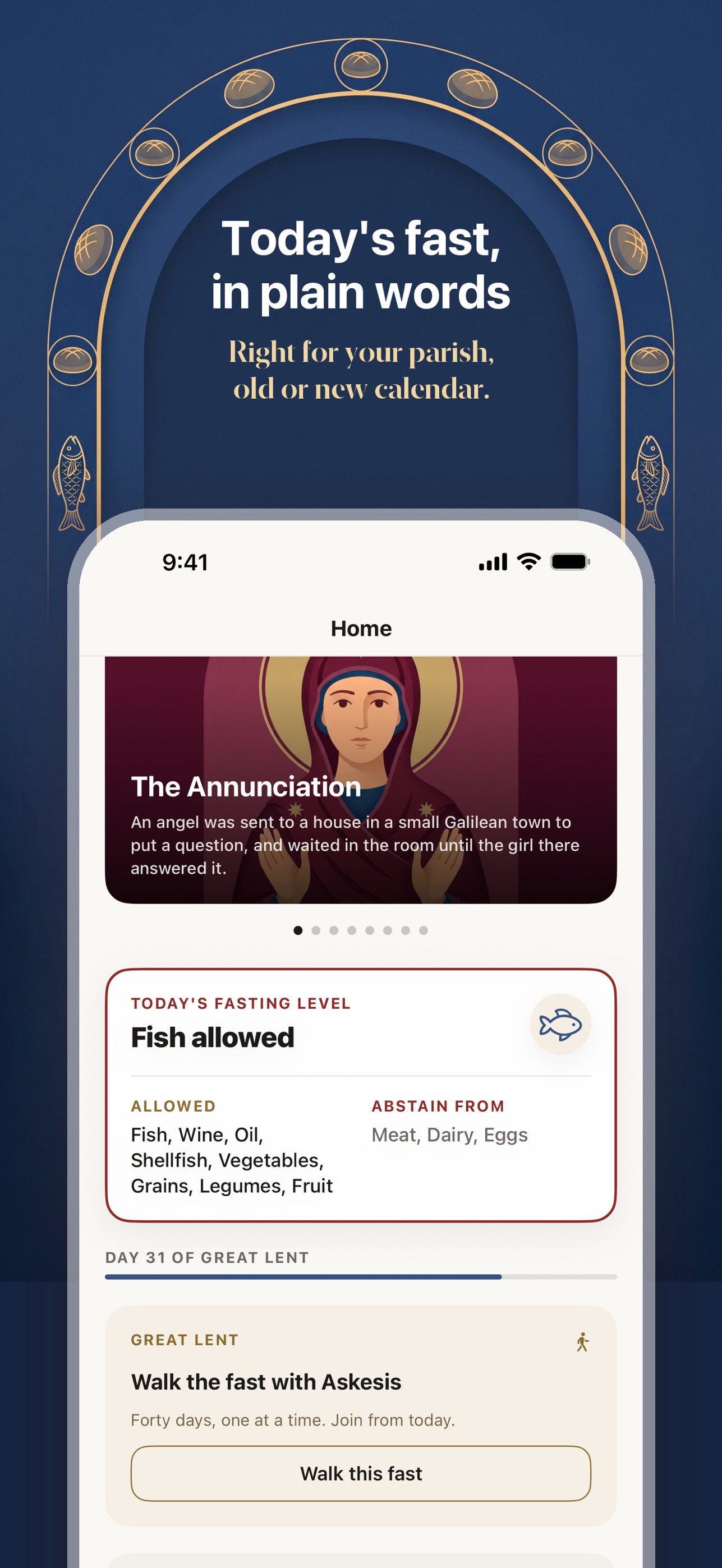 Screenshot 2 of Askesis: Orthodox Calendar