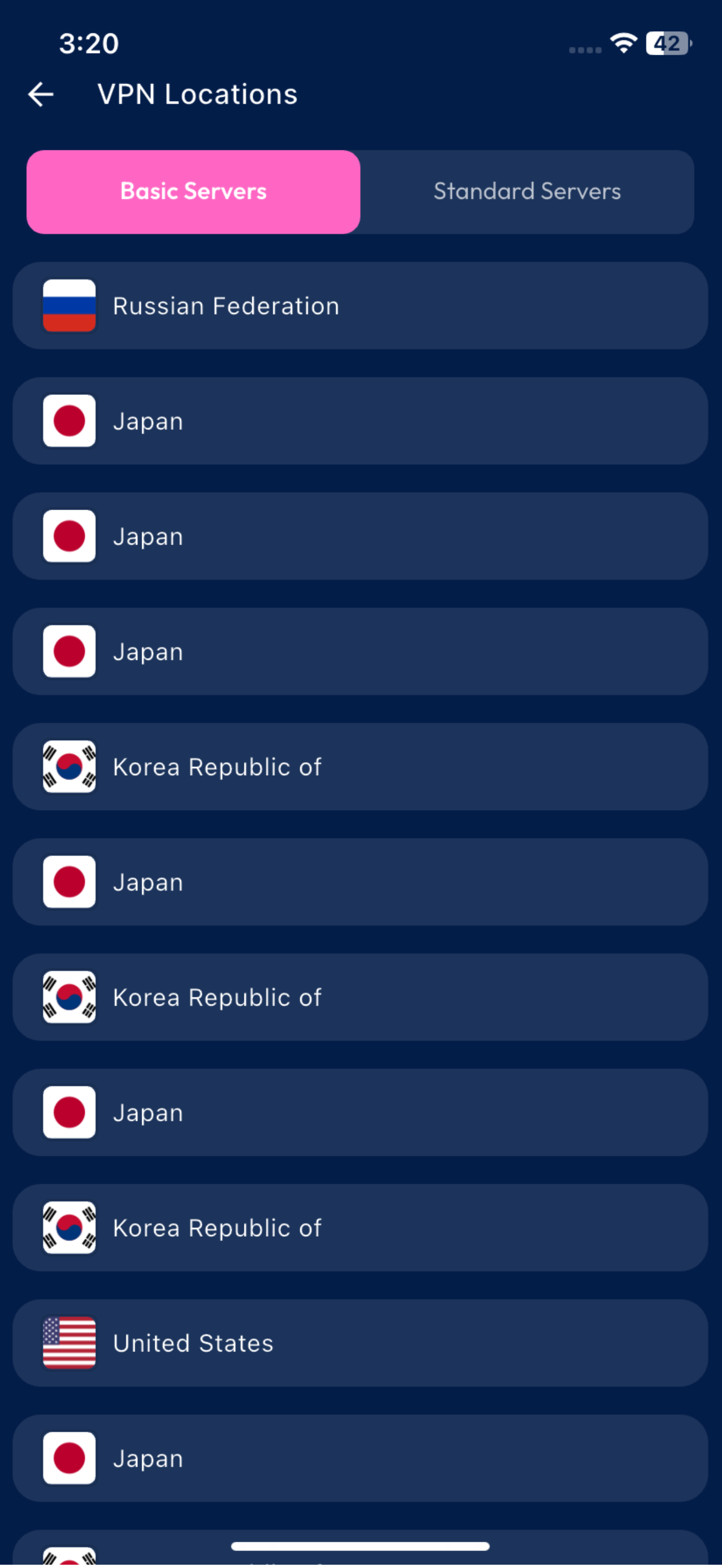 Anonymizer VPN screenshot 4