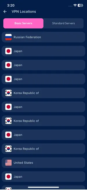 Anonymizer VPN screenshot 4