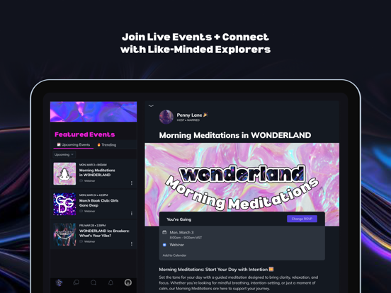 Join WONDERLAND iPad screenshot 2 - Social Networking app