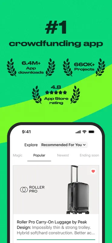 Kickstarter: Projects You Love screenshot 1 of 10