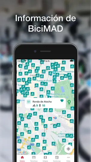 Captura de pantalla de Transporte Madrid Y TTP en iPhone 9