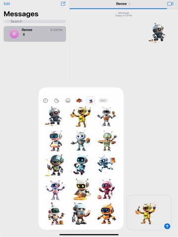 Cookie Robot Stickers iPad screenshot