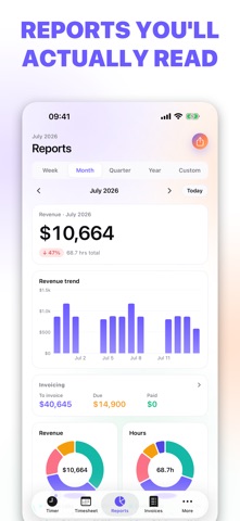 iTimeSheet: Hours & Invoices Screenshot 1 of 9
