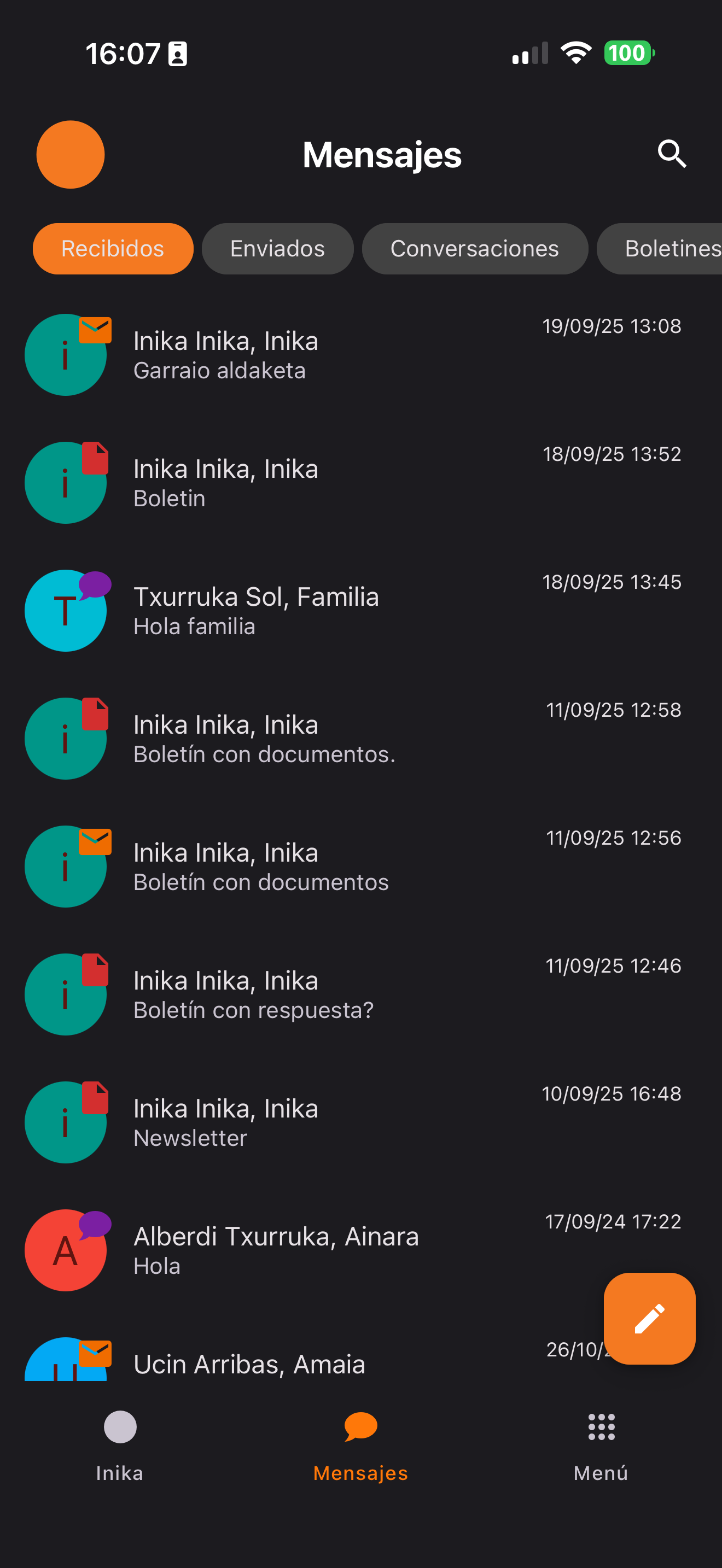 Inika Ikasleak/Alumnos