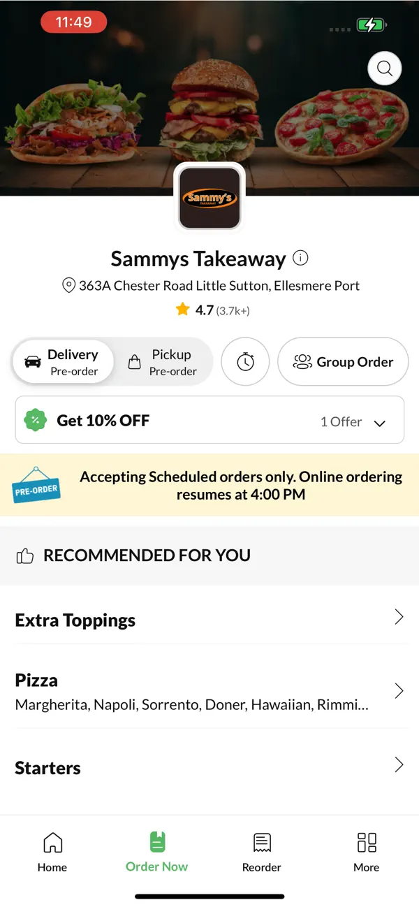 Screenshot #3 pour Sammys Takeaway EllesmerePort.