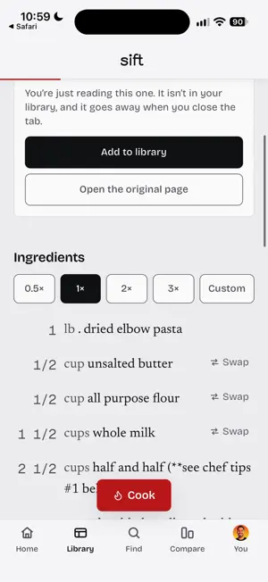 Sift: Recipes Tailored to You screenshot 4