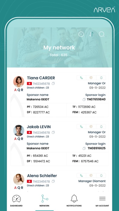 ARVEA Business Screenshot