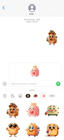 Witty Toaster Stickers screenshot