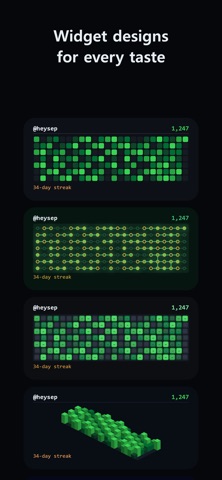 GitGarden: Commit Graph Widget iPhone screenshot