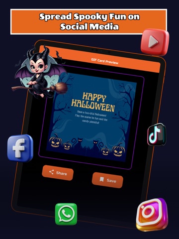 Halloween Wishes & DP Maker iPad screenshot