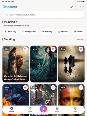 AI Image Generator – Arvello iPad screenshot