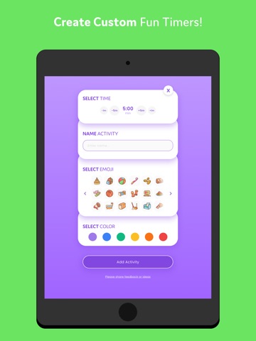 Toddler Timer App iPad screenshot