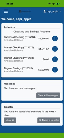 The Hamilton Bank iPhone screenshot
