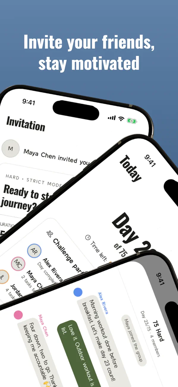 Screenshot #2 pour Day75: Hard Challenge Tracker