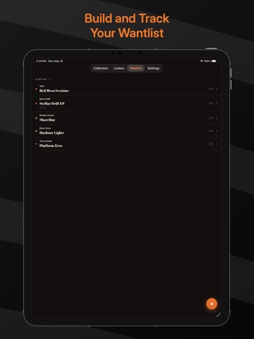 Vinyl Record Log iPad screenshot