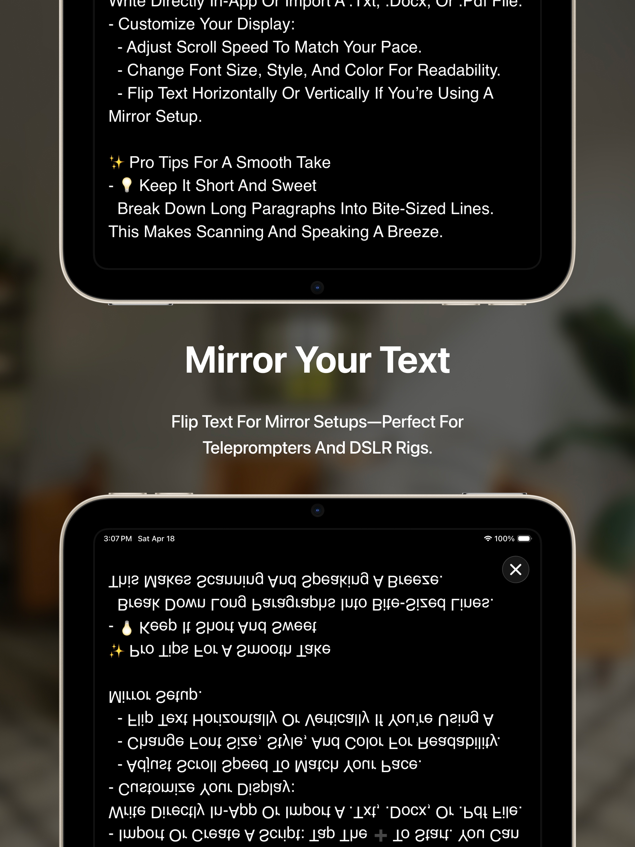 FirstTake Pro – Teleprompter