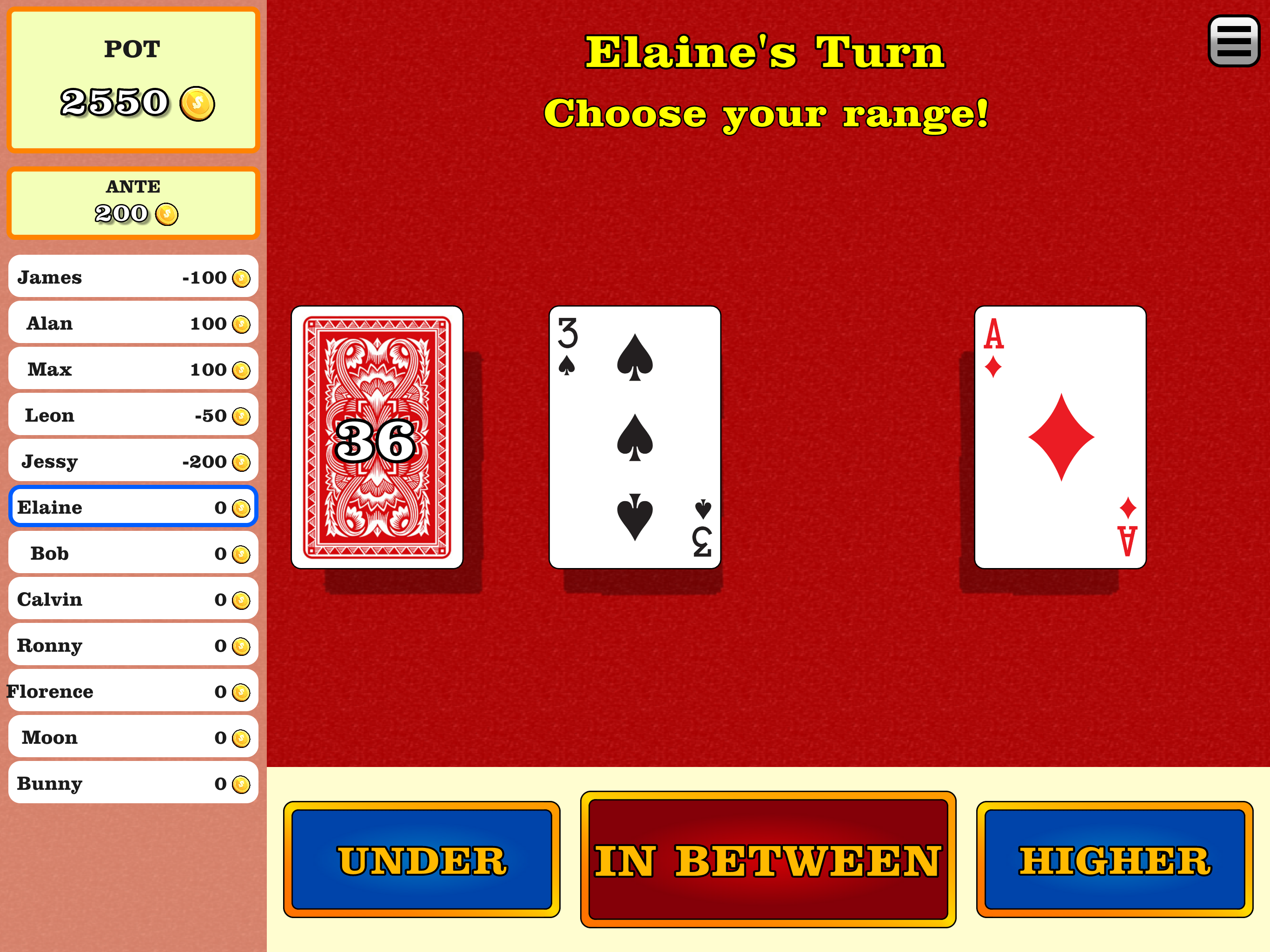 In Between: Numbers Card Game