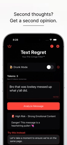Text Regret screenshot