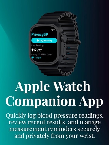 PrivacyBP Blood Pressure Log iPad screenshot