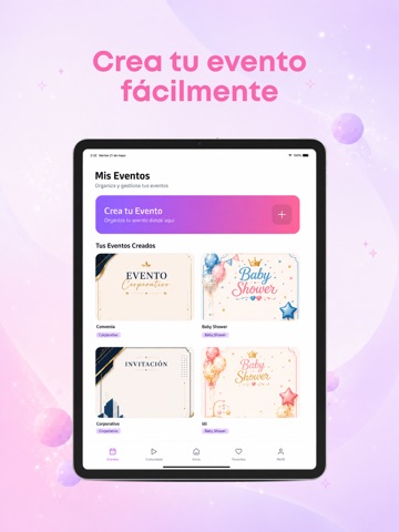 Comvenia Events iPad screenshot