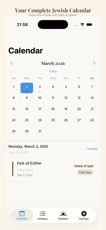 JewishHolidays screenshot 2 of 10