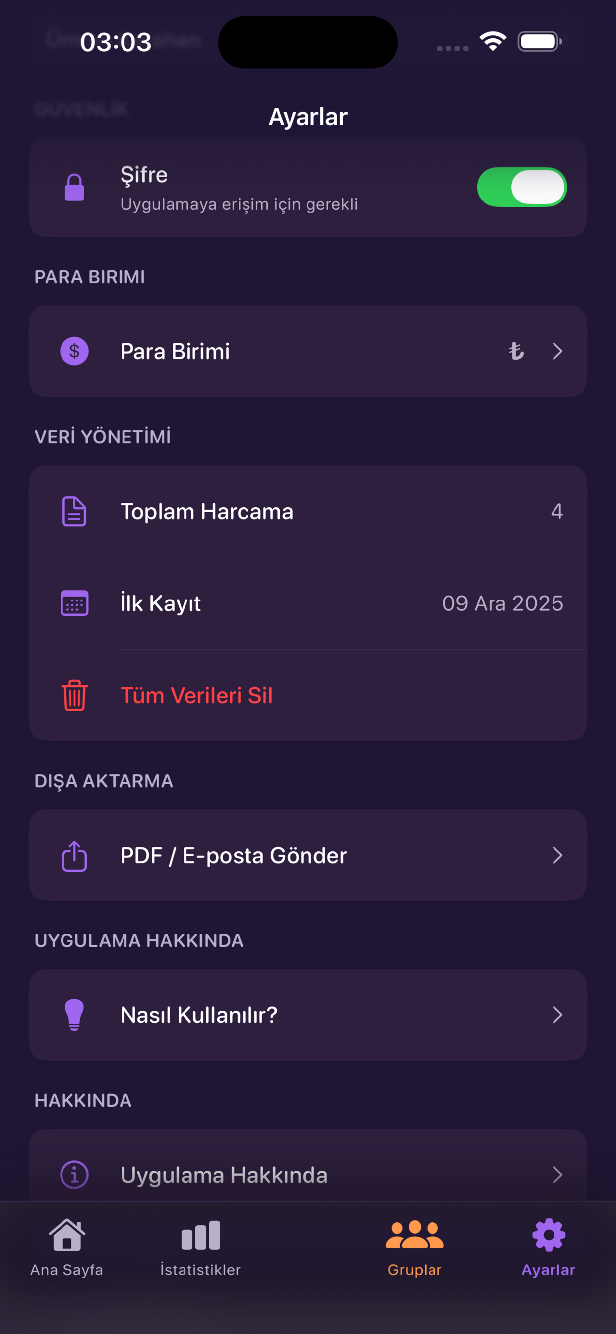 Bütçe Kontrol. screenshot 3