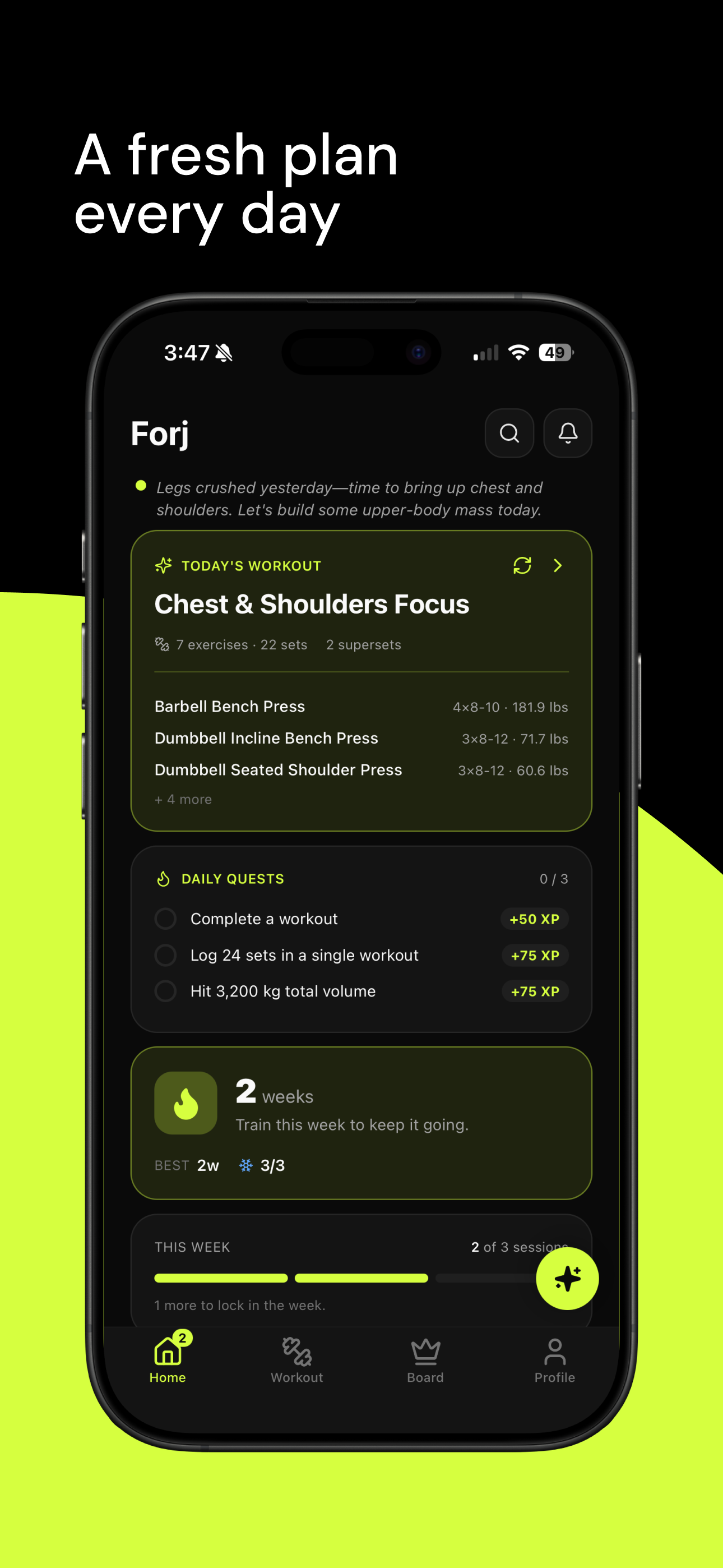 Forj: AI Gym Coach & Tracker screenshot 3