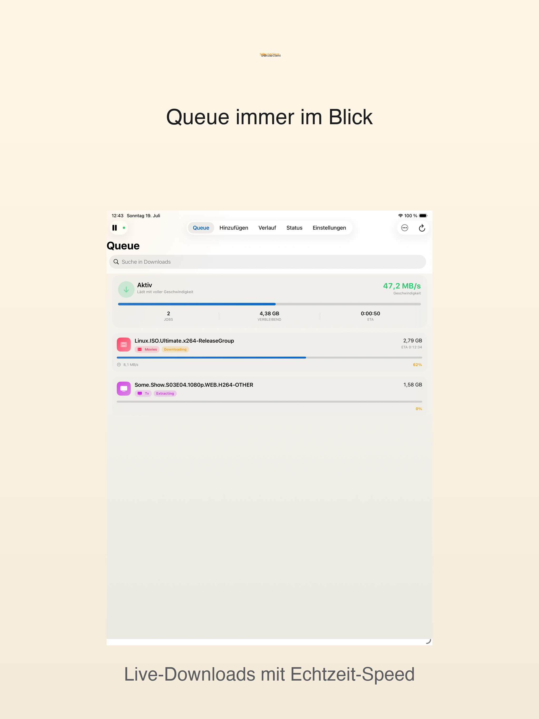 SABClient screenshot 6