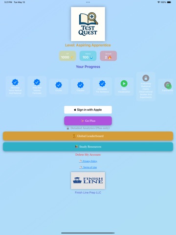 Test Quest SAT iPad screenshot