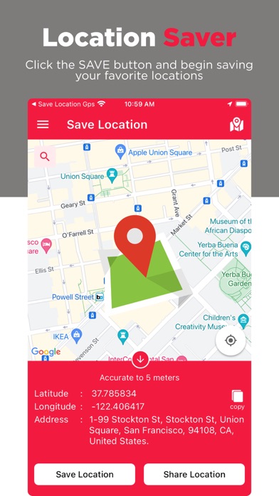 Location Saver - Save & Share Screenshot