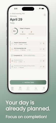 Domani - Daily Planner iPhone screenshot