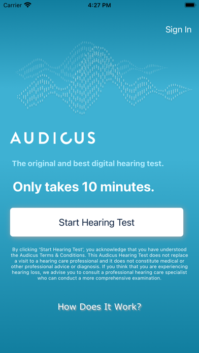 Hearing Test By Audicus Screenshot