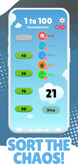 Blind Sort: Order the Numbers Screenshot 1 of 7