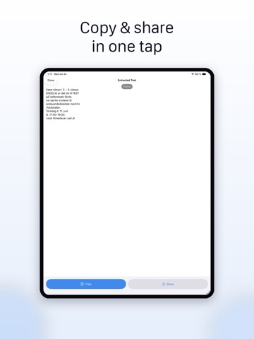 Image to Text: Photo OCR Scan iPad screenshot