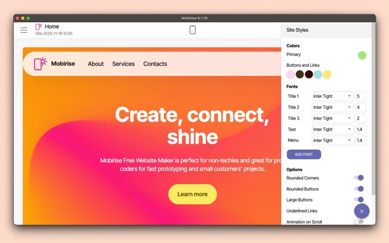 Mobirise Website Builder screenshot 5