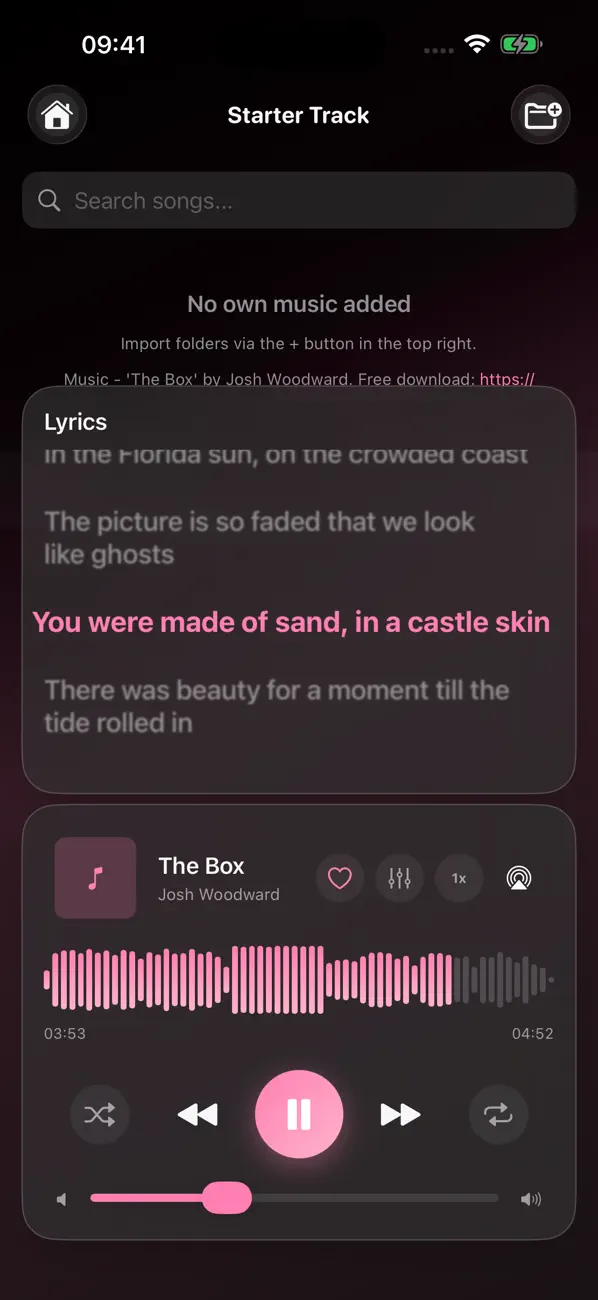 Screenshot #1 pour Glaze - Offline Music Player