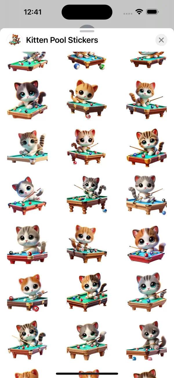 Screenshot #2 pour Kitten Pool Stickers