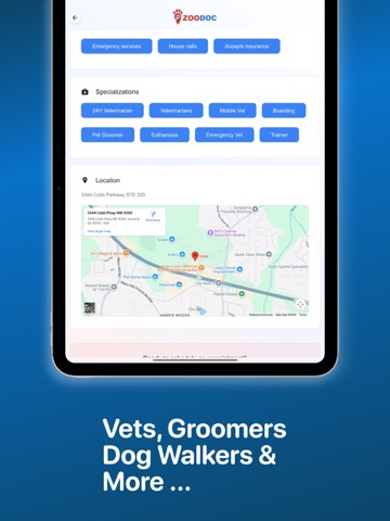 ZooDoc US - Pet Care Near You iPad screenshot