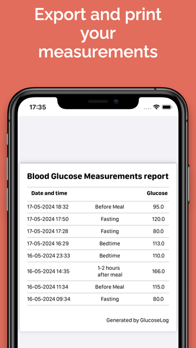 Glucose - Blood Sugar Tracker Screenshot