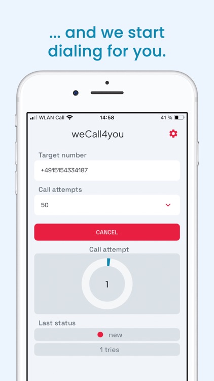 weCall4you (redial when busy) screenshot-3