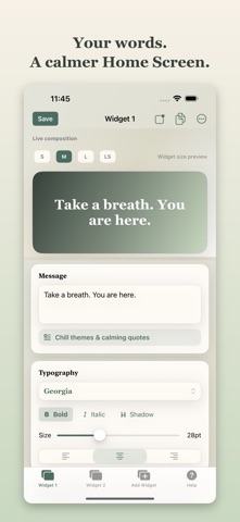 WidgText: Text & Quote Widgets Screenshot 1 of 7