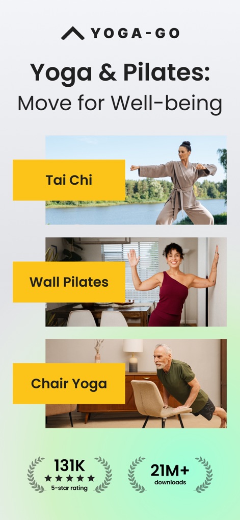Yoga-Go: Chair Yoga & Tai Chi - Diverse Movement Options