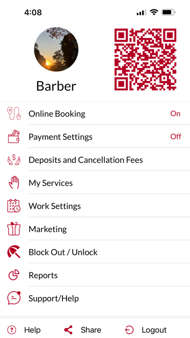Ring My Barber: Booking App Screenshot