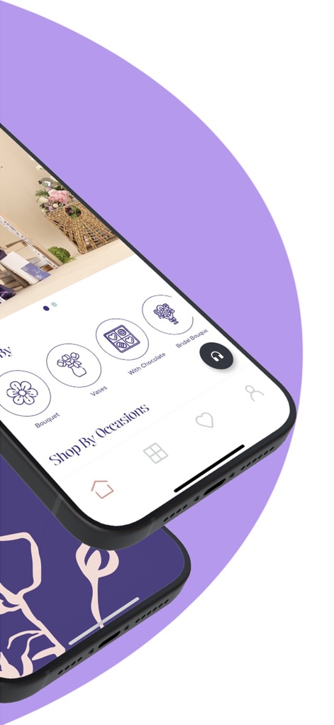 زهرة الربيع - Spring Rose - Cet outil offre une navigation intuitive par catégories, permettant de filtrer les recherches par "Bouquet" ou "Bridal Bouquet", et propose une section dédiée "Shop By Occasions" pour une expérience d'achat simplifiée et ciblée.