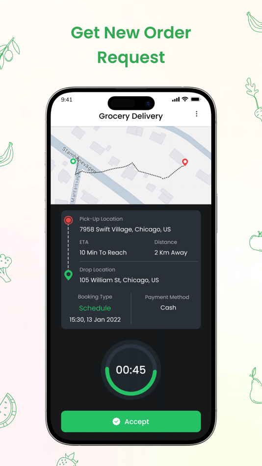 #2. Fox-Grocery Driver (iOS) Podle: White Label Fox Private Limited
