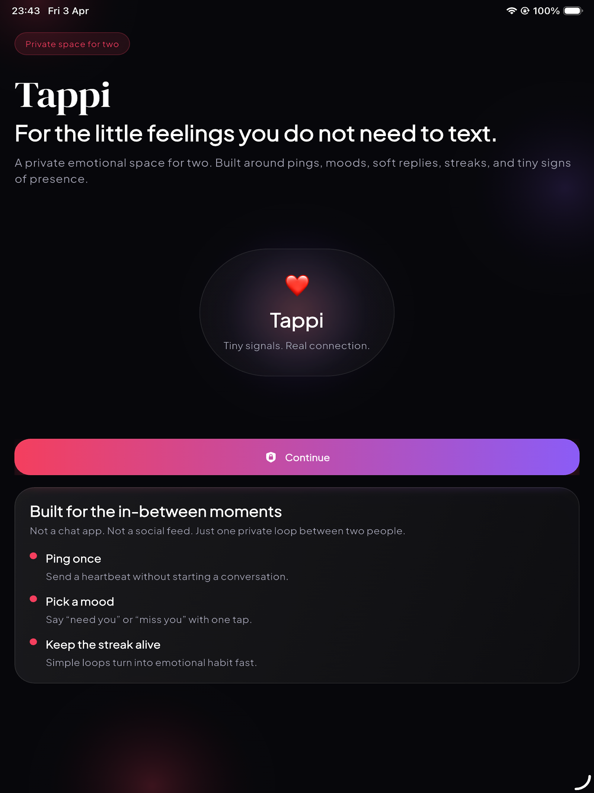 Tappi Couples Love Private App screenshot 12