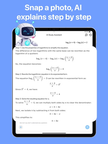 Studigo AI: Homework Helper iPad screenshot