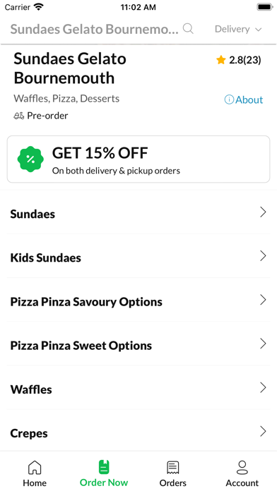 Sundaes Gelato Bournemouth Screenshot