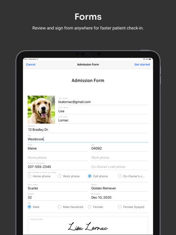 IDEXX SmartFlow iPad screenshot